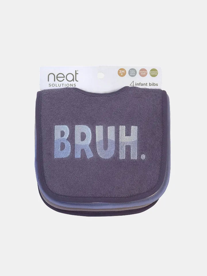 Neat Solutions Infant Boy Attitude Saying 4 Pack Bib